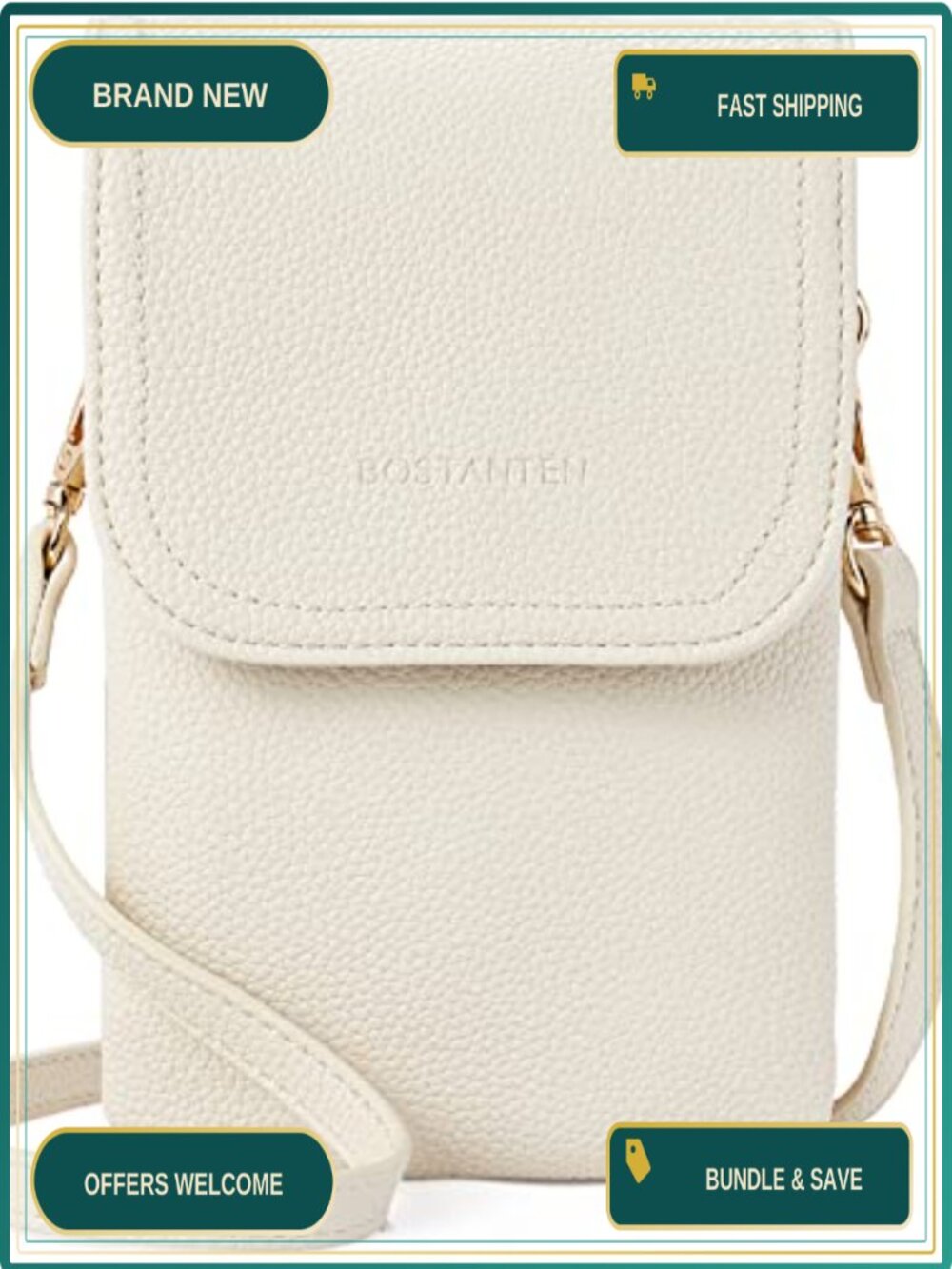 Small Crossbody Bag Vegan Leather Phone Purse with Card Slots